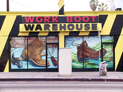 Workboot Warehouse Facade Improvement in North Hollywood